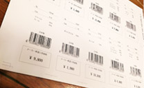 商品札・プライスカード等 バーコードもハイクオリティで印刷致します